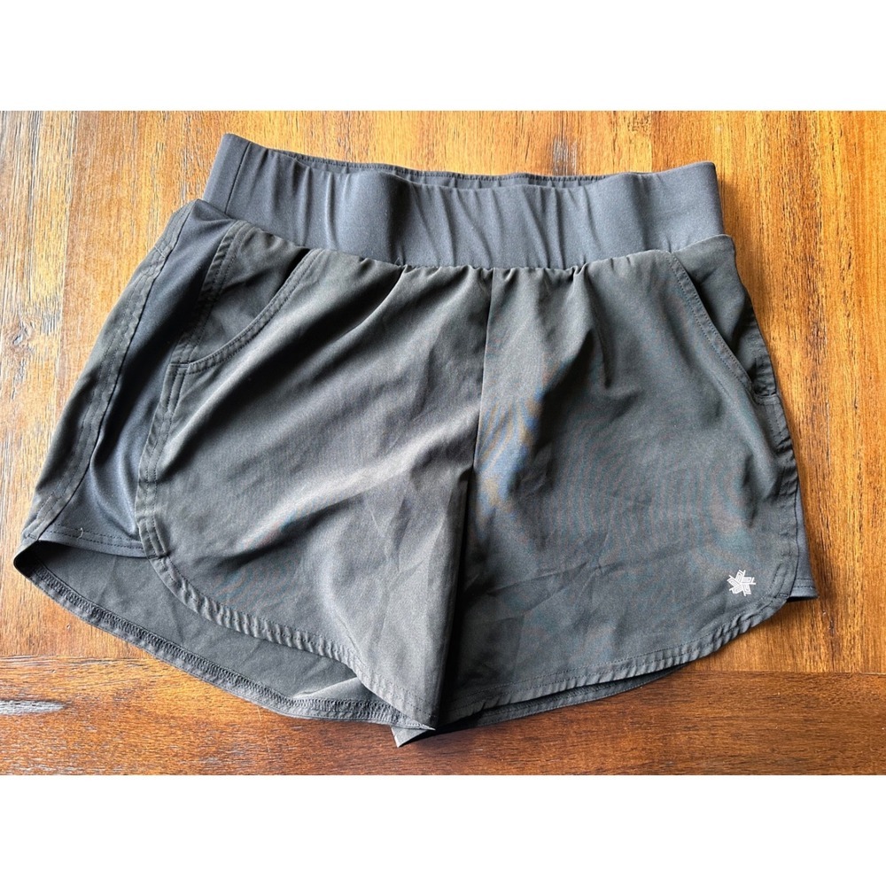 Tek Gear Women Athletic Shorts Black Dolphin Hem Activewear Yoga Gym- Medium